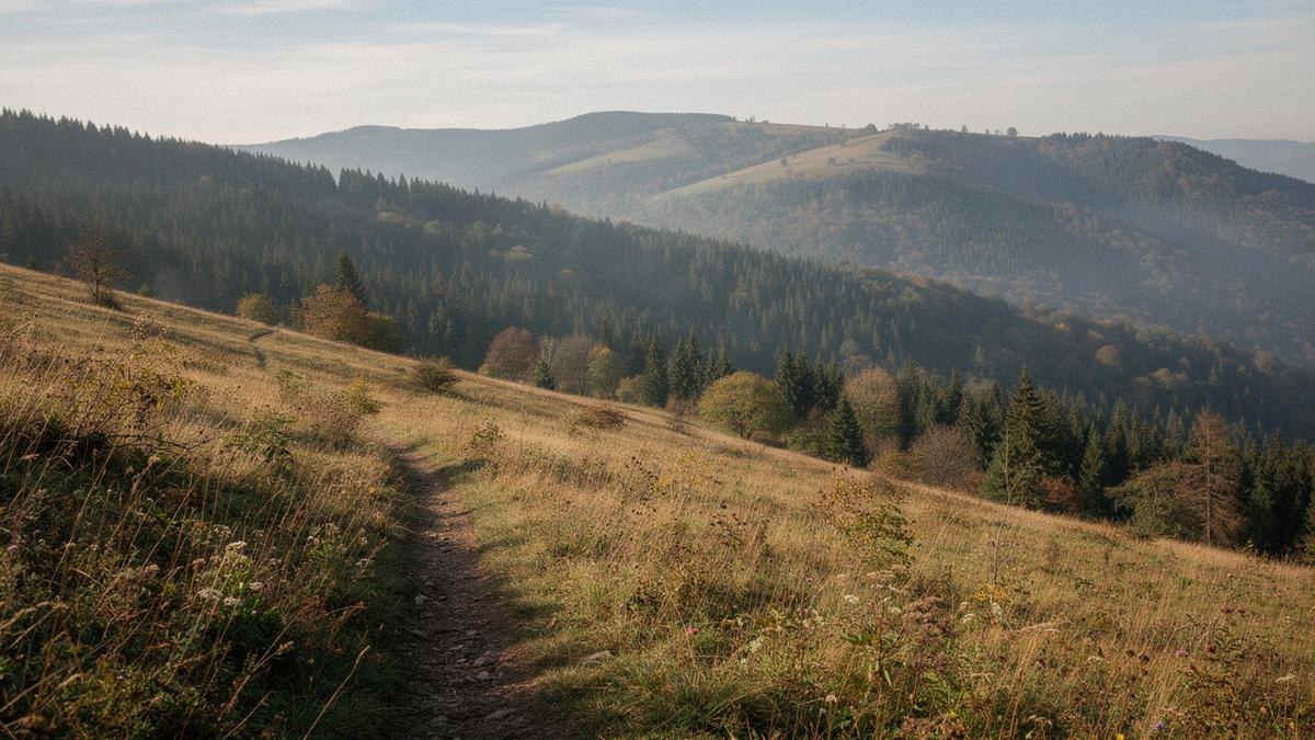 Meadow slope in the Ukrainian Carpathians