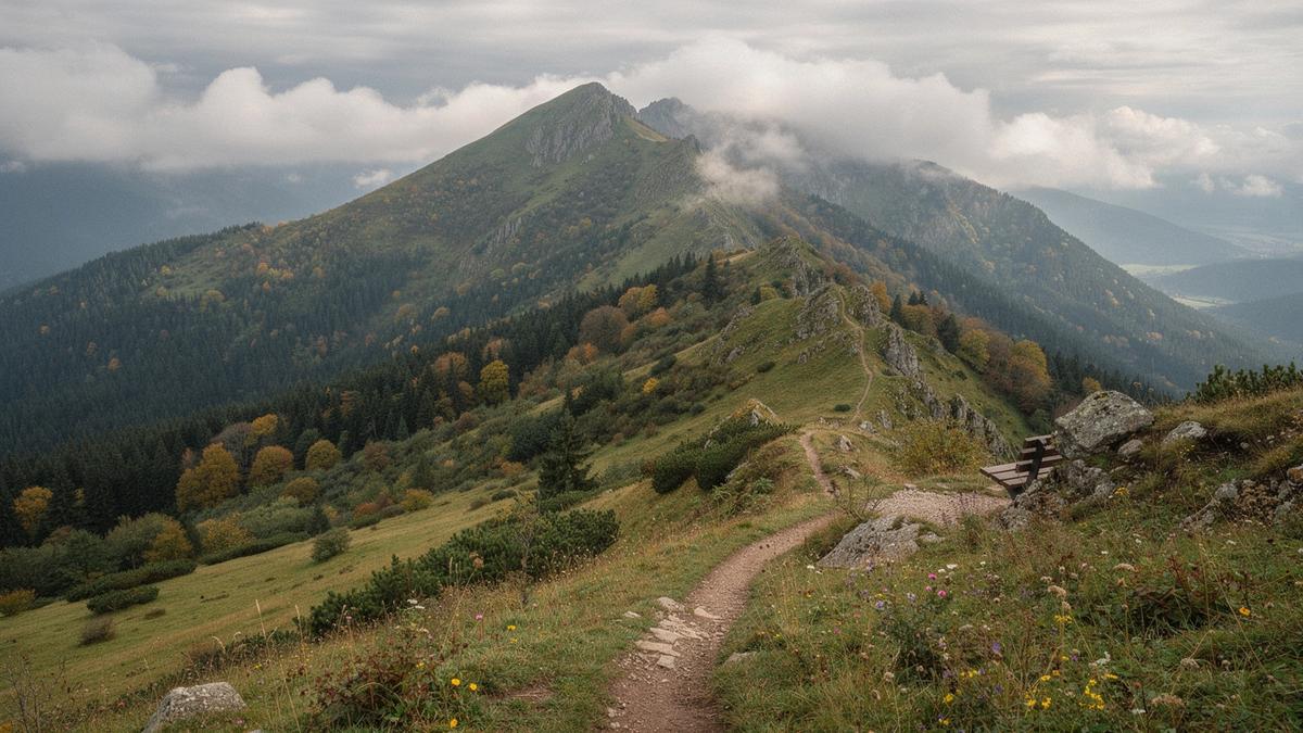 Carpathian ridge above a wide green valley in western Ukraine